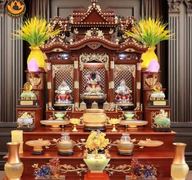 Combo Ban Thần Tài Mái Chùa 3 Gian 