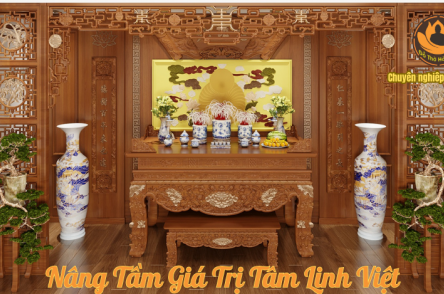 Mẫu Phòng Thờ Sang Trọng, Trang Nghiêm và Đẳng Cấp 