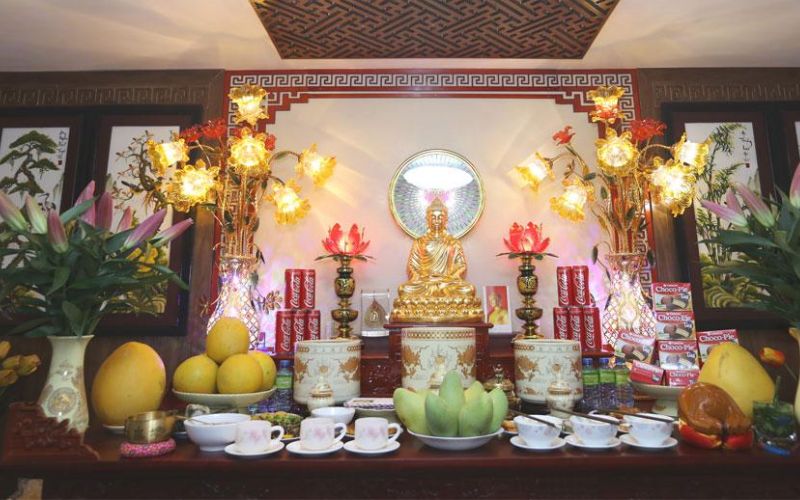 Hướng dẫn bố trí đèn phòng thờ chi tiết theo từng loại