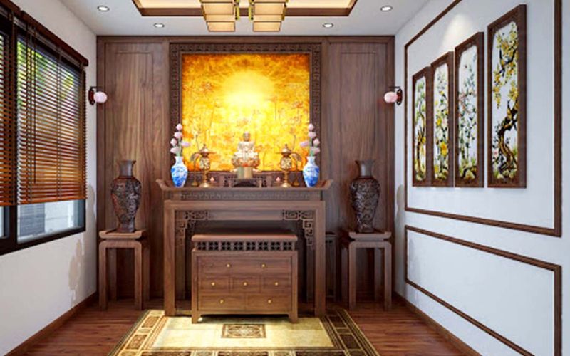 Nguyên tắc bố trí đèn phòng thờ đúng phong thủy